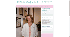 Desktop Screenshot of billiephelpsmd.com